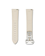 Beige Deployant Clasp Quick Release Rubber Sailcloth Strap 20mm