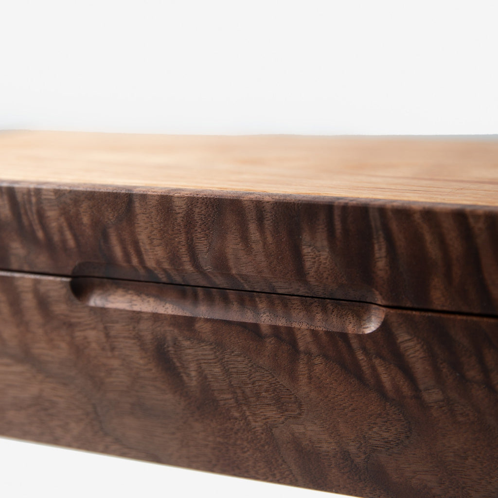 Black Walnut and Oak Watch Box - 8 Watch Compartments
