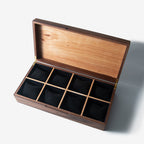 Black Walnut and Oak Watch Box - 8 Watch Compartments