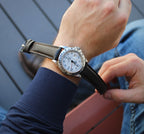 Chocolate Brown Deer Leather Watch Strap 22mm