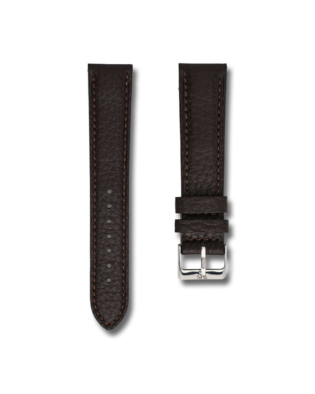 Chocolate Brown Deer Leather Watch Strap 20mm