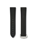 Tuxedo Black Deployant Clasp Quick Release Rubber Sailcloth Strap 19mm