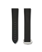 Tuxedo Black Deployant Clasp Quick Release Rubber Sailcloth Strap 19mm
