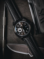 Carbon Fiber Grey Stitched Leather Watch Strap 20mm