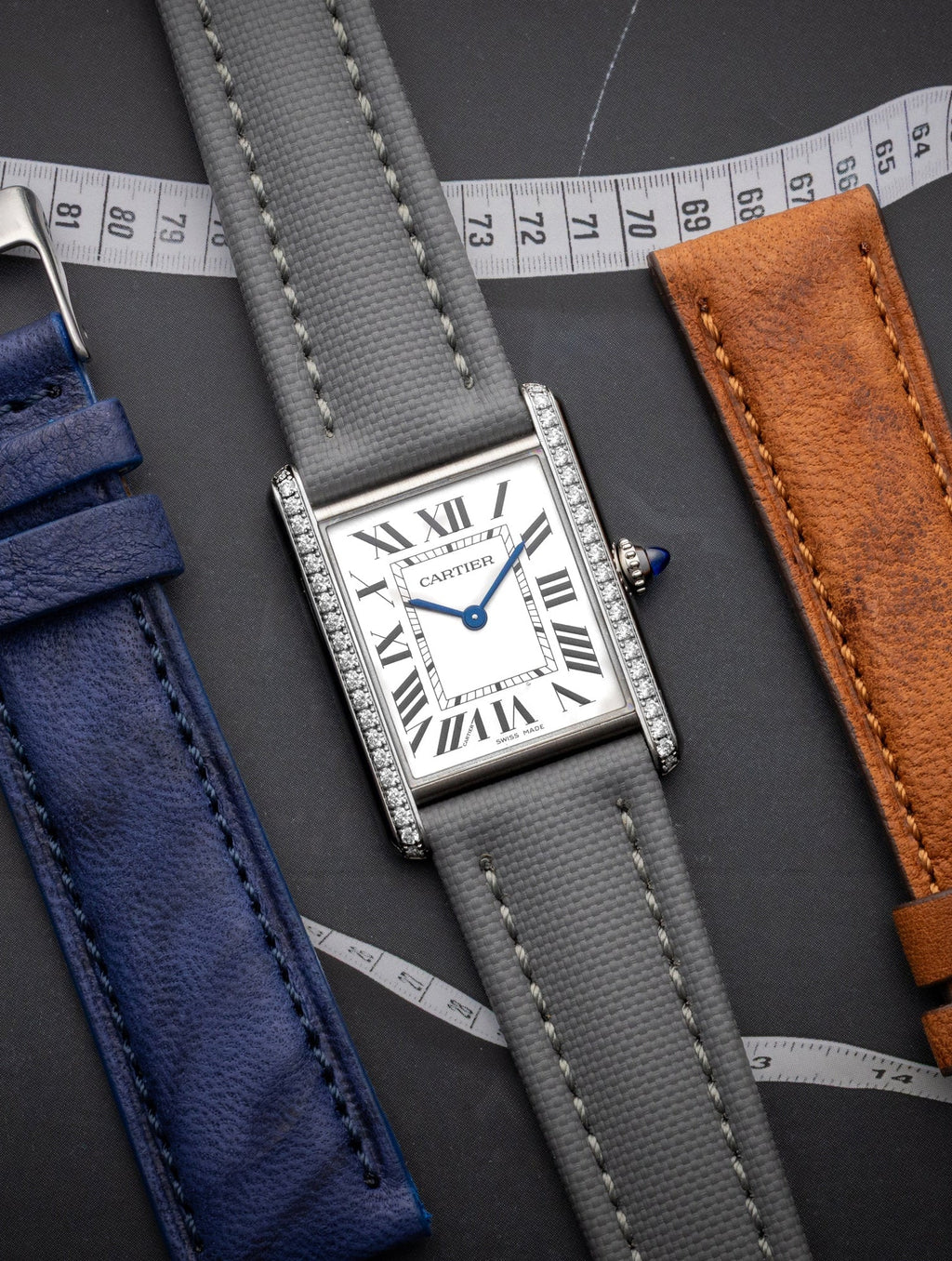 Slate Grey Sailcloth Strap 23mm