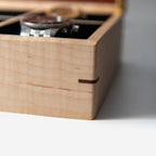 Curly Maple and Sapele Mahogany Watch Box - 8 Watch Compartments