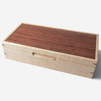 Curly Maple and Sapele Mahogany Watch Box - 8 Watch Compartments