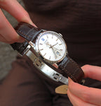 Chocolate Brown Alligator Leather Watch Strap 20mm