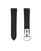 Tuxedo Black Deployant Clasp Quick Release Rubber Sailcloth Strap 20mm