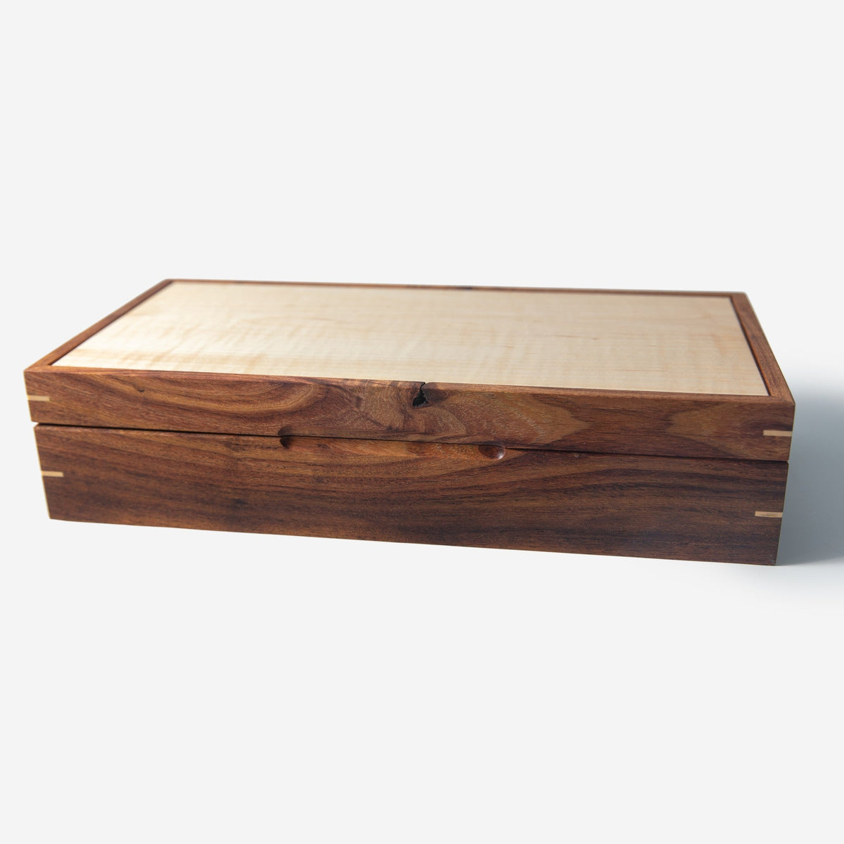 Desert Mesquite and Curly Maple Watch Box - 8 Watch Compartments