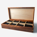 Desert Mesquite and Curly Maple Watch Box - 8 Watch Compartments