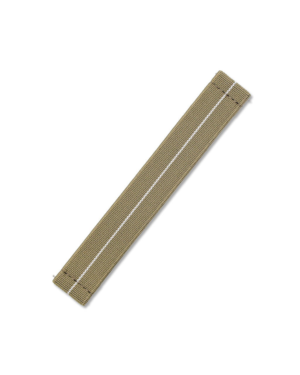 Sand Tan White Stripe Elastic Watch Strap 21mm