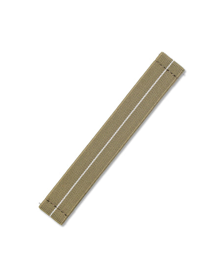 Sand Tan White Stripe Elastic Watch Strap 21mm
