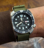 Army Green Woven Nylon Strap 22mm