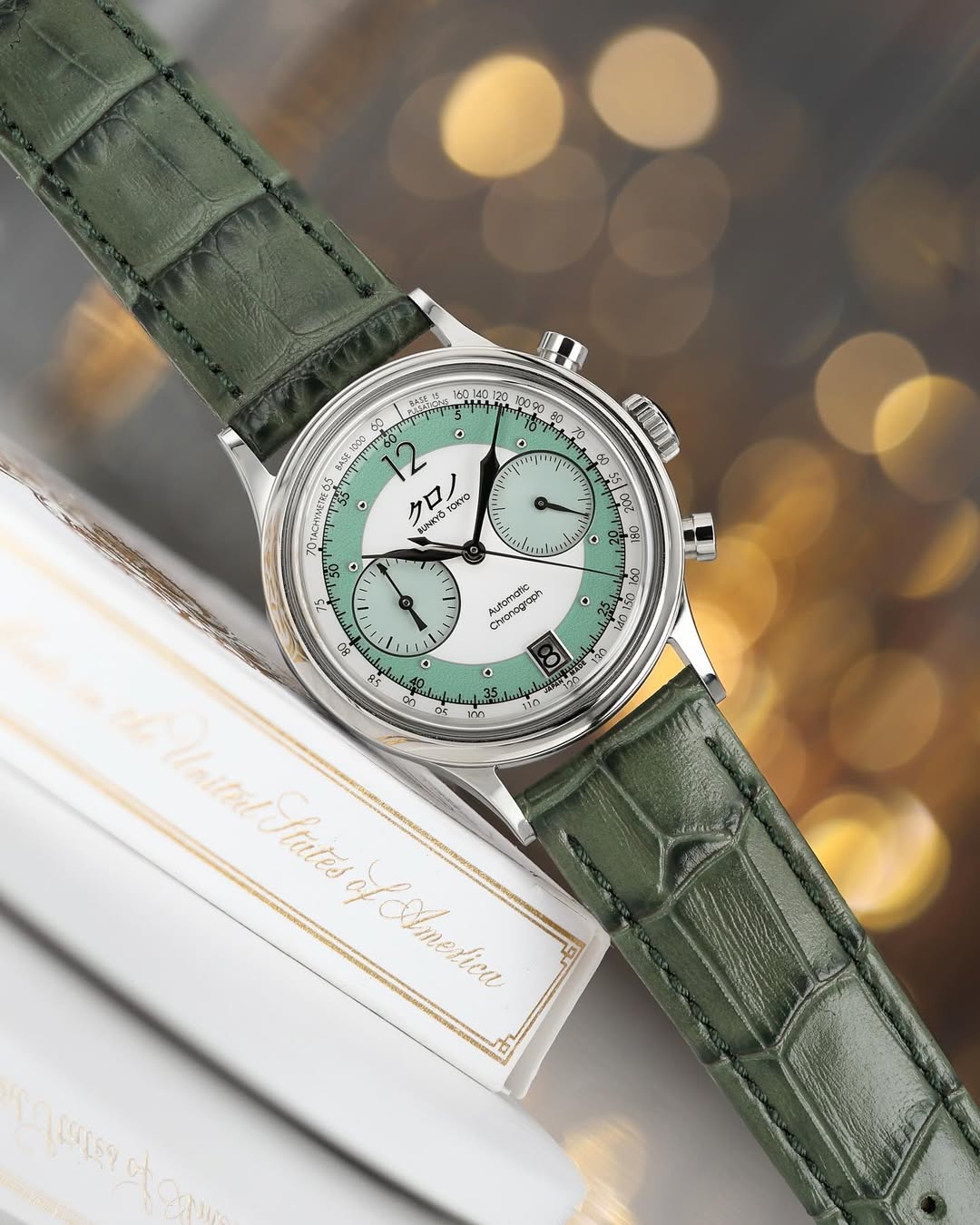 Emerald Green Alligator Leather Watch Strap 18mm