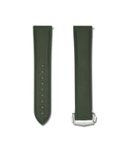Forest Green Deployant Clasp Quick Release Rubber Sailcloth Strap 22mm
