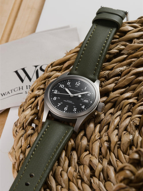 Army Green Sailcloth Strap 20mm
