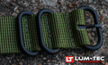 LÜM-TEC Green Nylon Military Style Strap PVD Hardware 22mm and 24mm