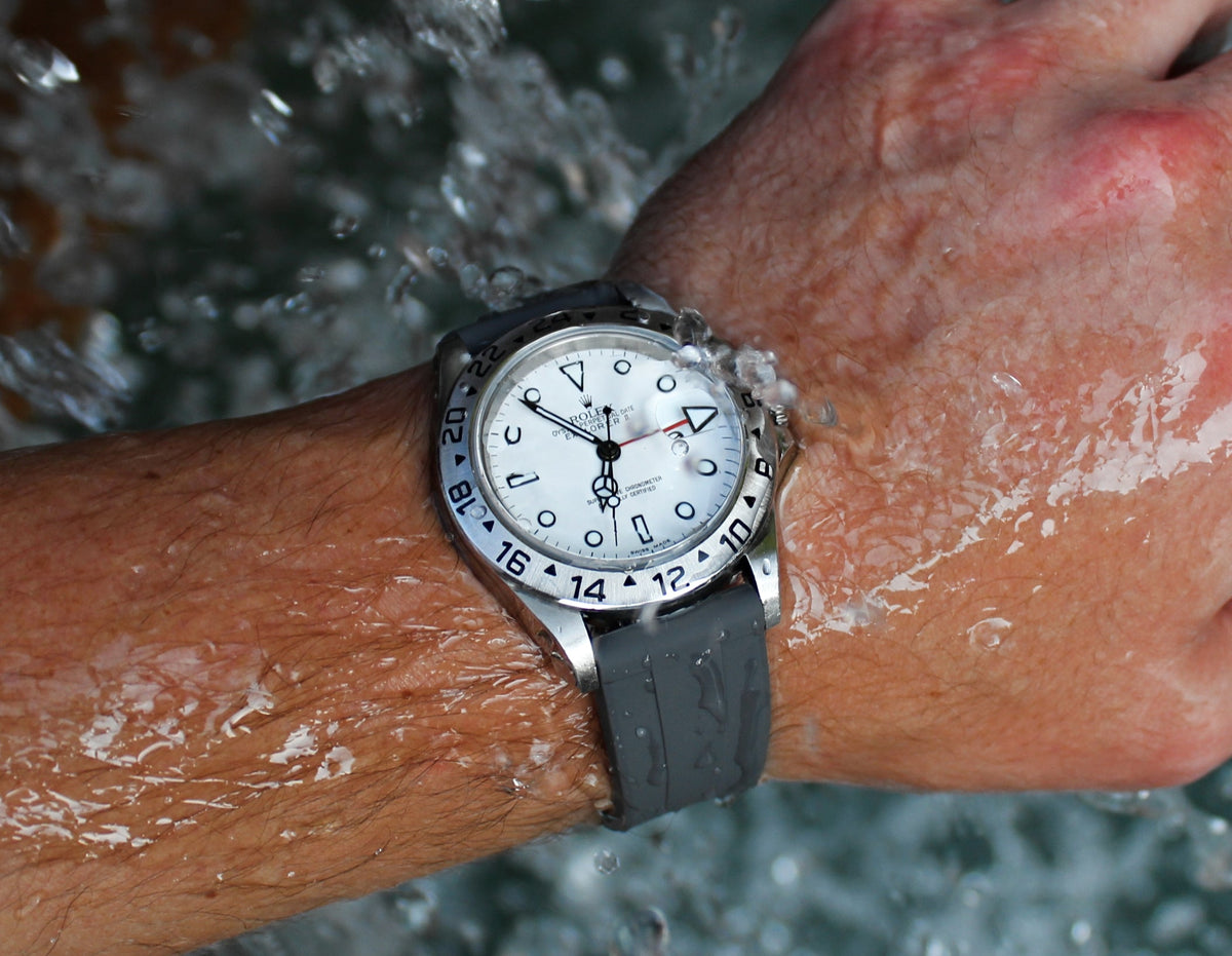 Charcoal Grey Quick Release Rubber Strap 22mm