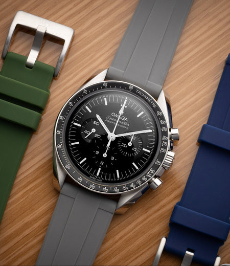 Charcoal Grey Quick Release Rubber Strap 24mm