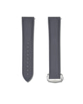 Slate Grey Deployant Clasp Quick Release Rubber Sailcloth Strap 18mm