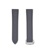 Slate Grey Deployant Clasp Quick Release Rubber Sailcloth Strap 19mm