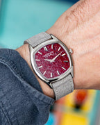 Slate Grey Suede Leather Watch Strap 22mm