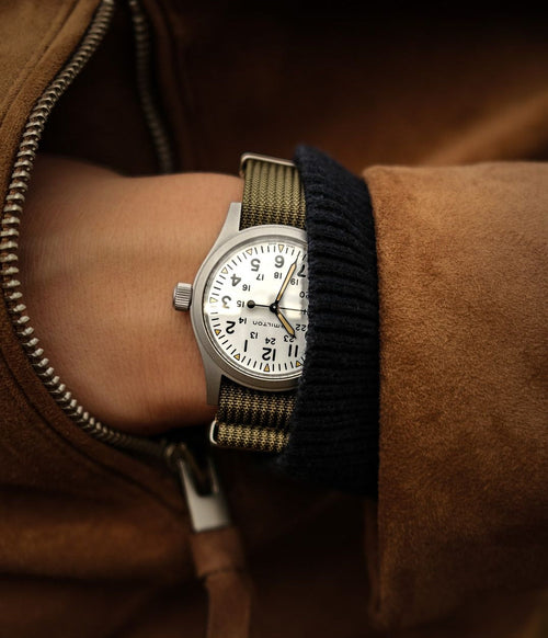 Army Green Woven Nylon Strap 24mm