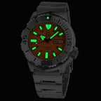 Islander Orange Dial Automatic Dive Watch with AR Double Dome Sapphire Crystal, and 120-click Bezel #ISL-94