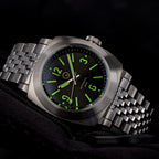 Islander Black Sandwich Dial Automatic Dive Watch with AR Sapphire Crystal, and Pilot Bezel #ISL-80