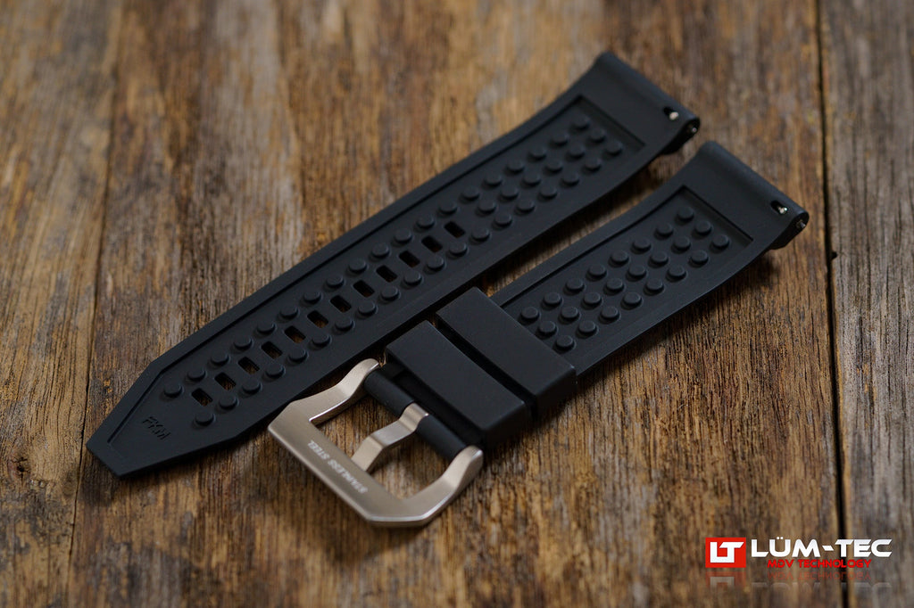 LÜM-TEC NEW Upgrade FKM Rubber Strap – 24mm