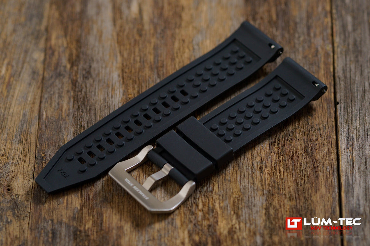 LÜM-TEC NEW Upgrade FKM Rubber Strap – 24mm