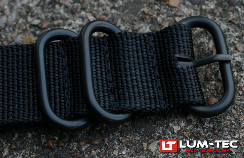 LÜM-TEC Black Nylon Military Style Strap PVD Hardware 22mm and 24mm