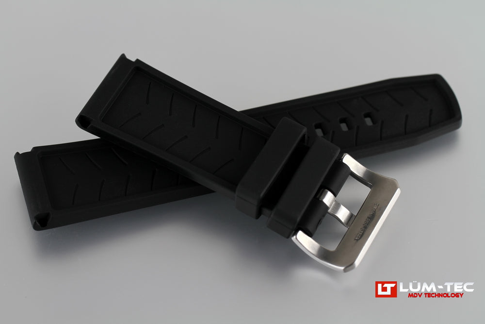 LÜM-TEC Rubber Strap SS 24mm