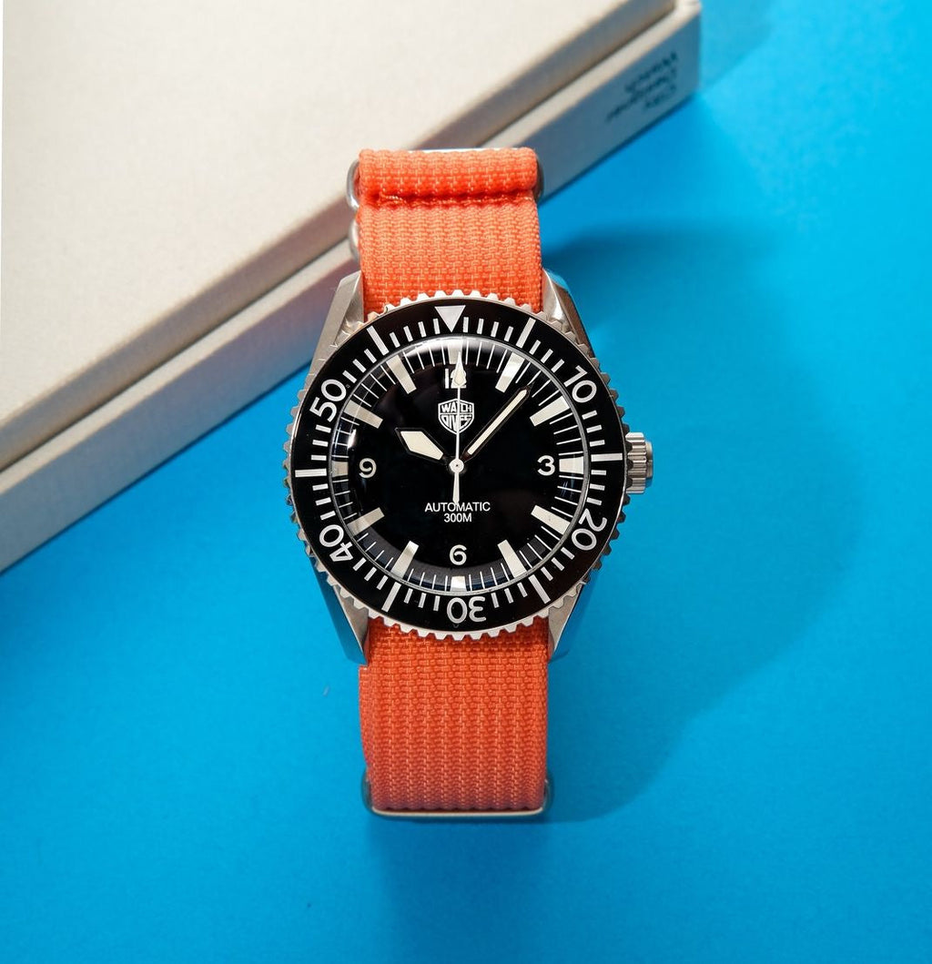 Tangerine Orange Woven Nylon Strap 20mm