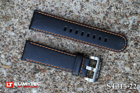 LÜM-TEC Orange-Orange Stitch 22mm and 24mm