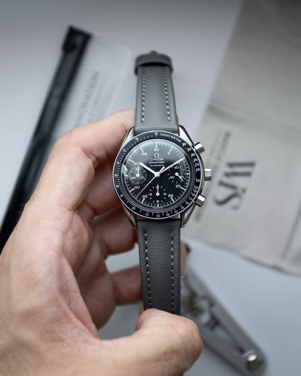 Slate Grey Sailcloth Strap 20mm