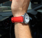 Strawberry Red Italian Calf Leather Watch Strap 20mm