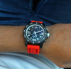 Salmon Red Rubber Strap 22mm