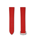 Scarlet Red Deployant Clasp Quick Release Rubber Sailcloth Strap 20mm