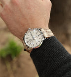 Desert Vein White Alligator Leather Watch Strap 21mm