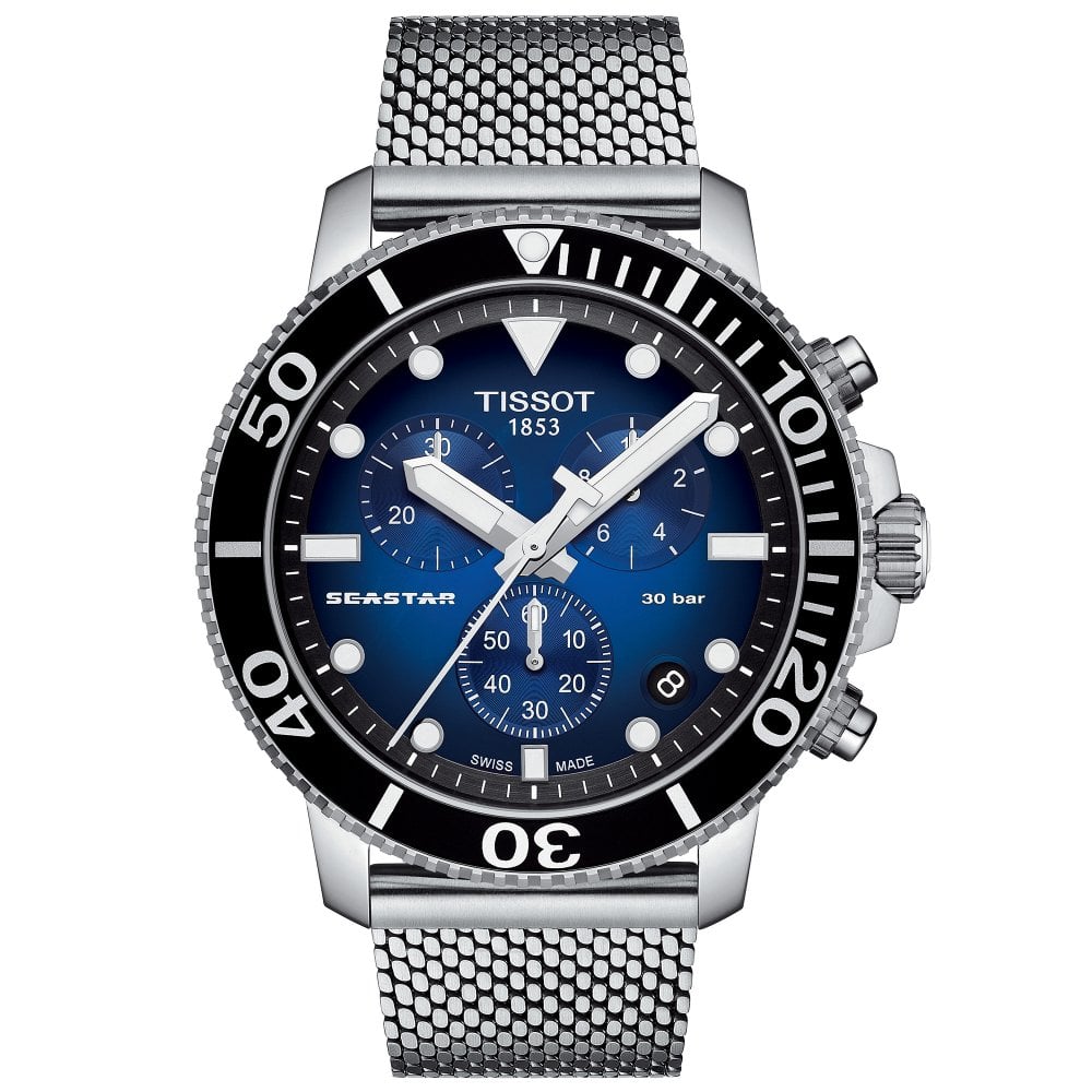Tissot Seastar 1000 Chronograph 45.5mm Blue Mesh – T120.417.11.041.02