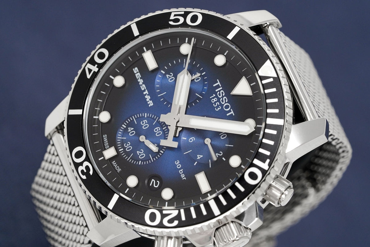 Tissot Seastar 1000 Chronograph 45.5mm Blue Mesh – T120.417.11.041.02