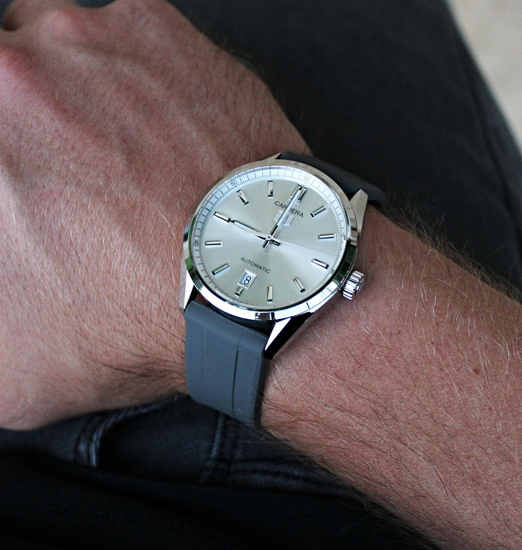 Charcoal Grey Quick Release Rubber Strap 22mm