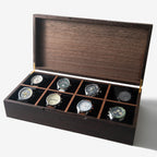 Wenge Watch Box - 8 Watch Compartments - Personalized Gift for Him