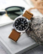 Woodland Brown Woven Nylon Strap 22mm